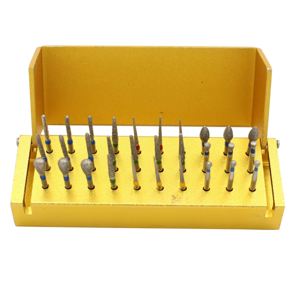 30Pcs Aluminium Dental Burs Diamond Set High Speed Sanding Teeth Polishing Drill Instrument Teeth Whitening Dentisry Tool