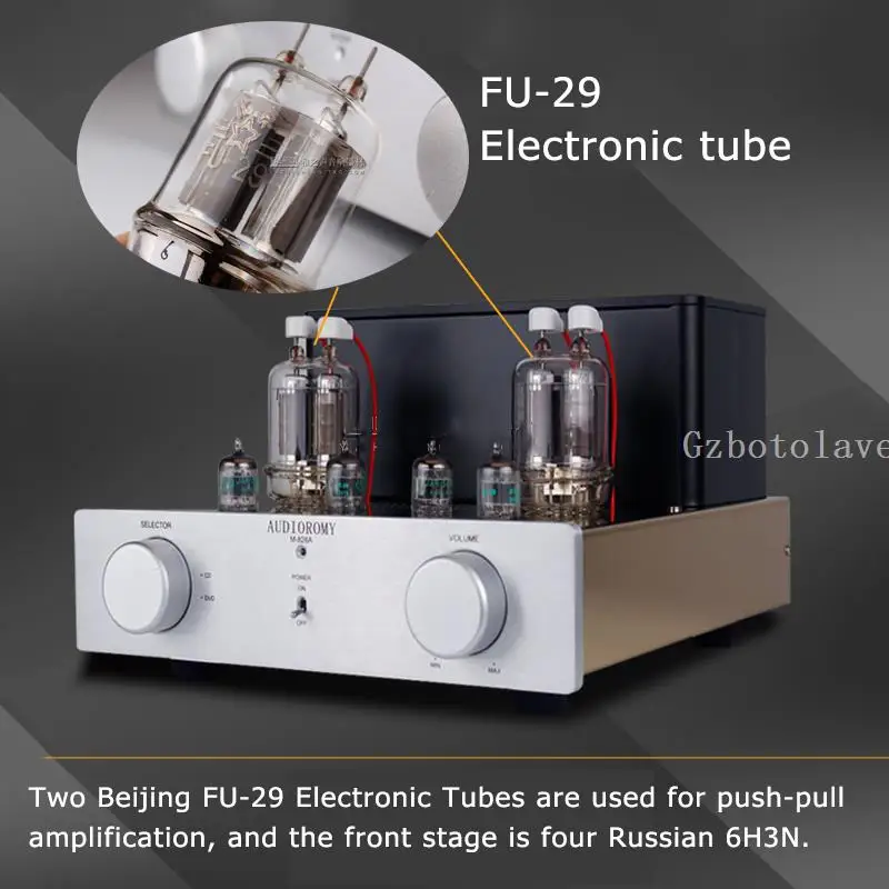 Klasyczny Fu29 handmade push-pull hifi do domu do tubki wzmacniacz mocy 2.0 kanałowy System kina domowego FU29 × 2 6H3N × 4 rury amp 30W + 30W