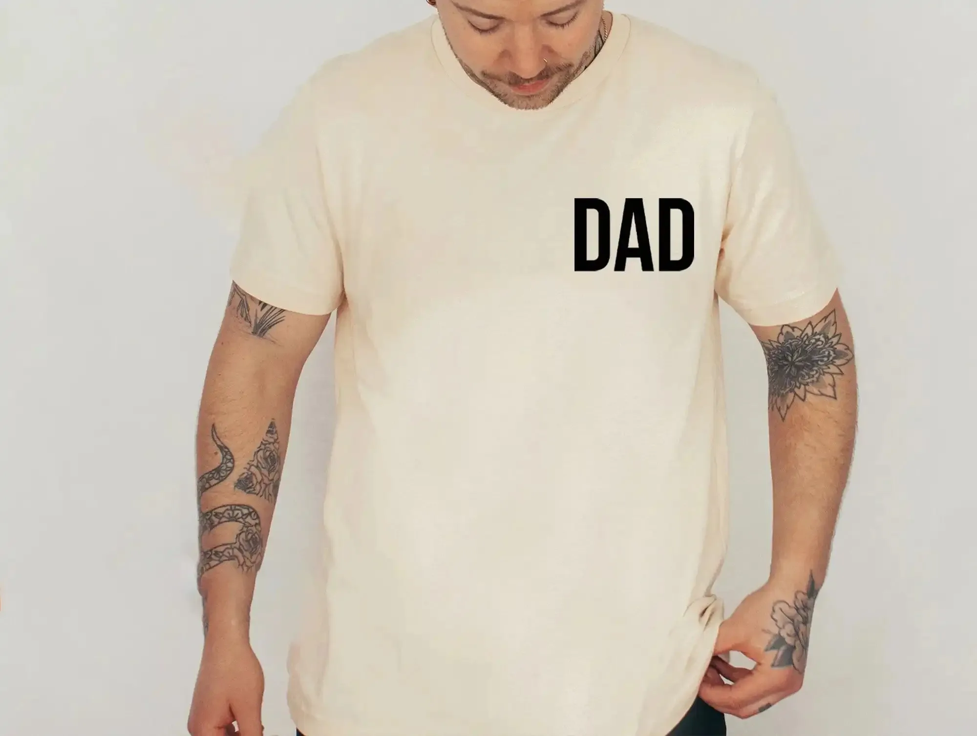 Dad T Shirt Basic Father'S Day Step Pocket Simply