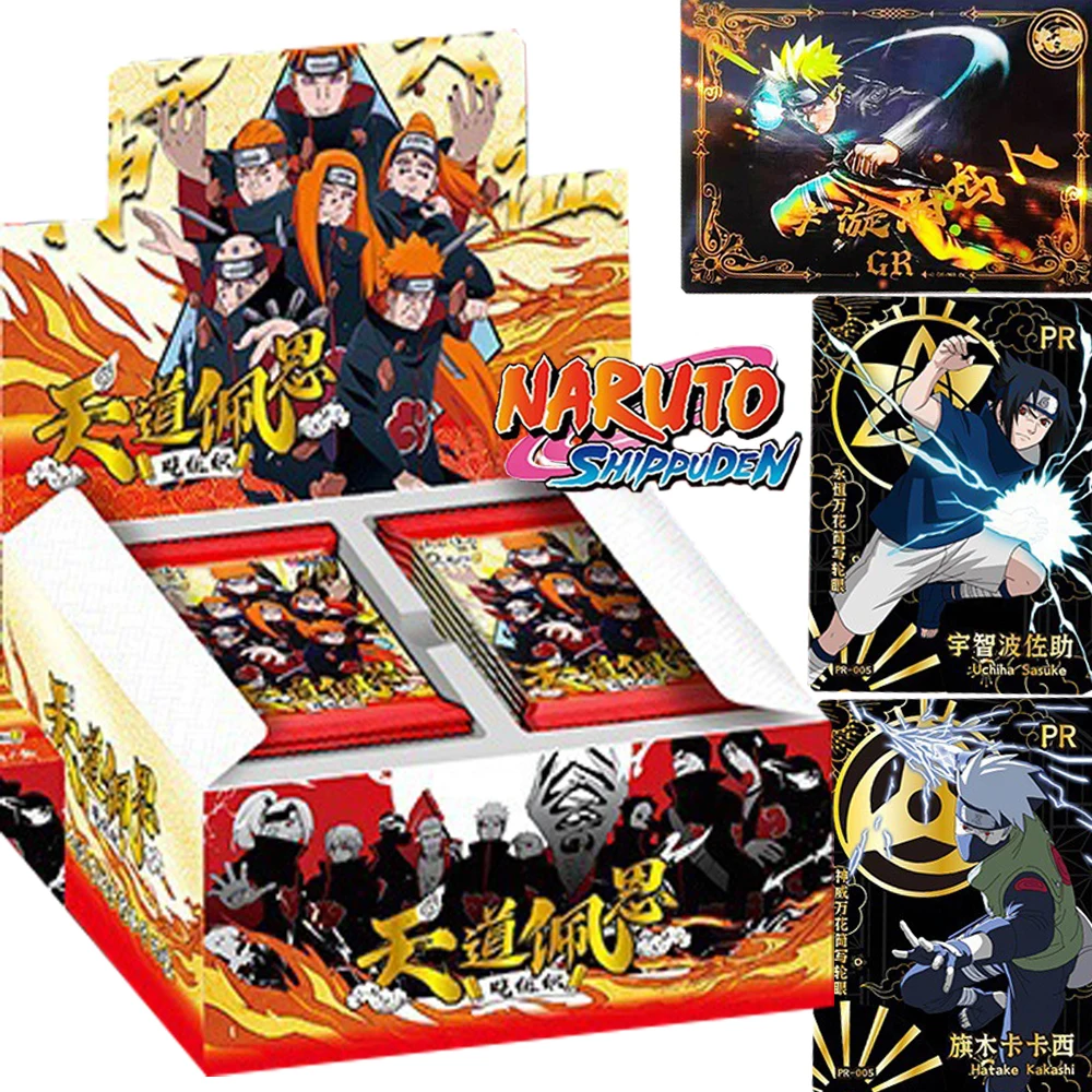 NarAAGame-Carte de Collection de Dessin Animé Rick Hatake Kakashi Uchiha Madara, Noir et Or, Jouet de Table pour Famille, Cadeau