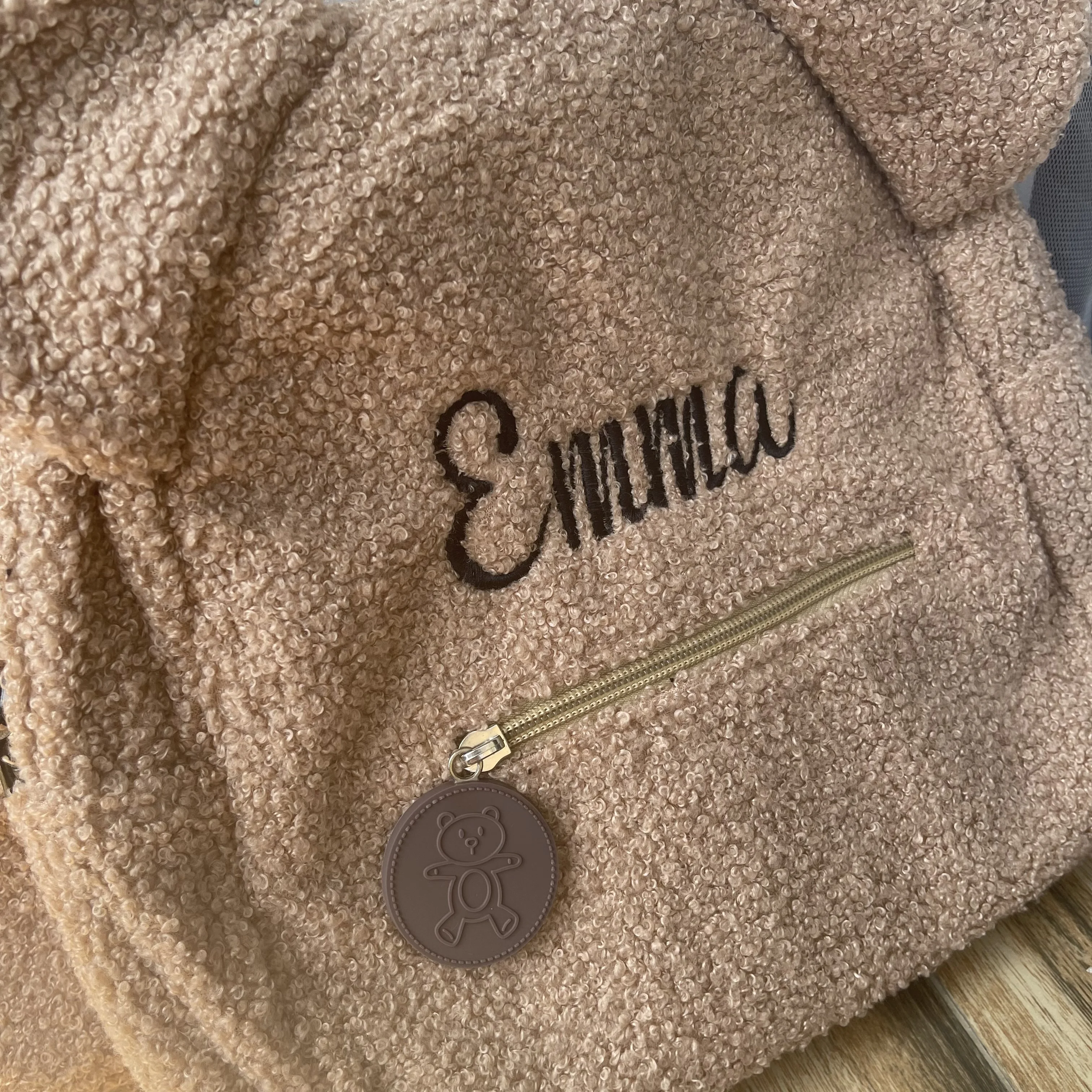 Zaino per bambini con nome ricamato personalizzato borsa per orso in peluche leggera zaino con nome personalizzato per bambini regalo per ragazzi e ragazze