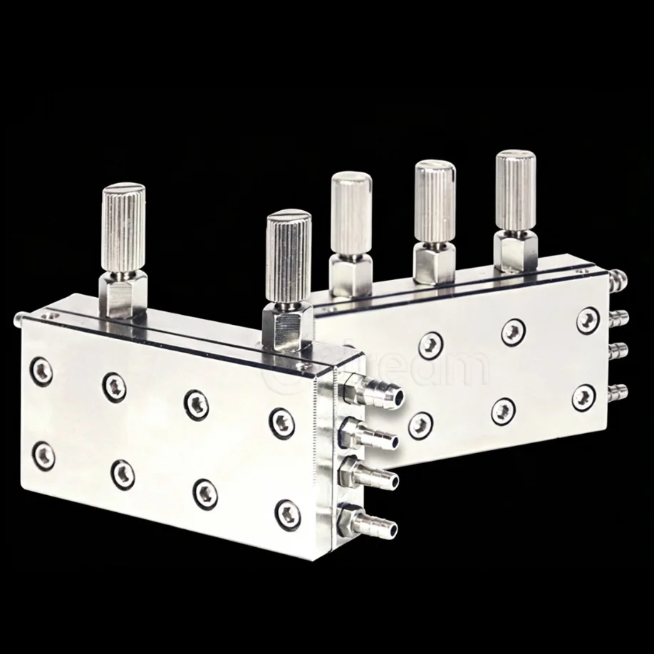 Valvola a Diaframma Dentale 2 Unità/3 Unità/4 Unità in Acciaio Inox per Controllo Aria-Acqua per Accessori Unità Dentale