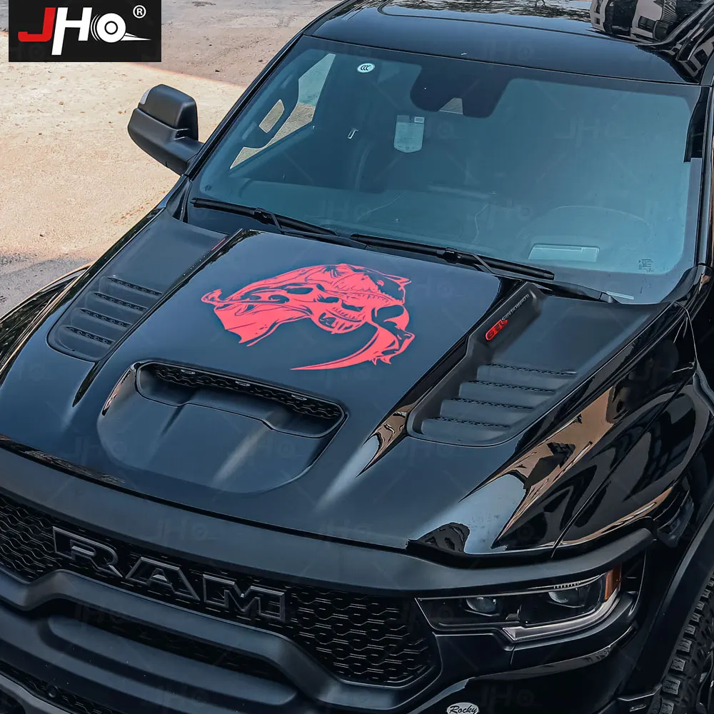 JHO TRX Eating Raptor Outline Sticker Offroad  Dodge Ram 1500 TRX 2021 2022 2023 T-rex Custom Vinyl Decals Exterior Accessories