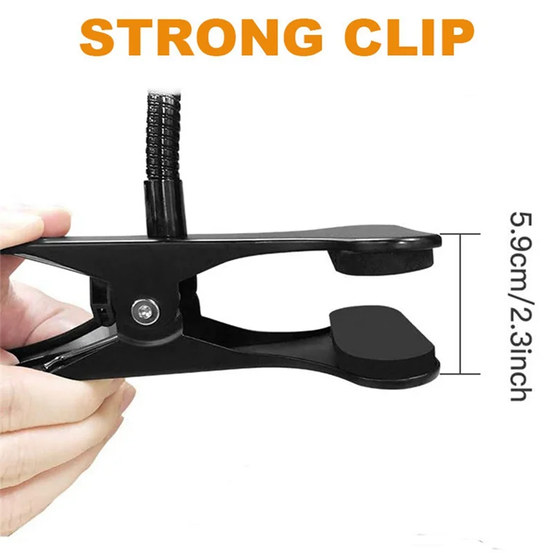 

A07F-48 LED Desk Lamp Clip On Desk Lamp 360°Flexible Reading Table Light Eye-Caring USB Clamp Lamp For Bed Desk Workbench