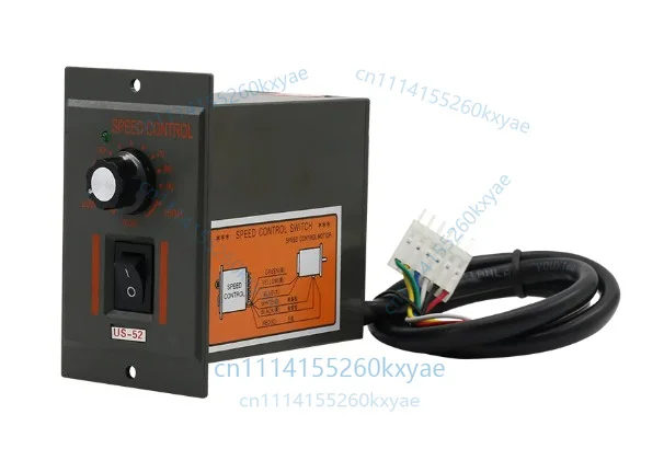 Us-52 speed controller for 6, 15, 25, and 40w motors, single-phase motor speed controller 220v with single-row 6-pin connector