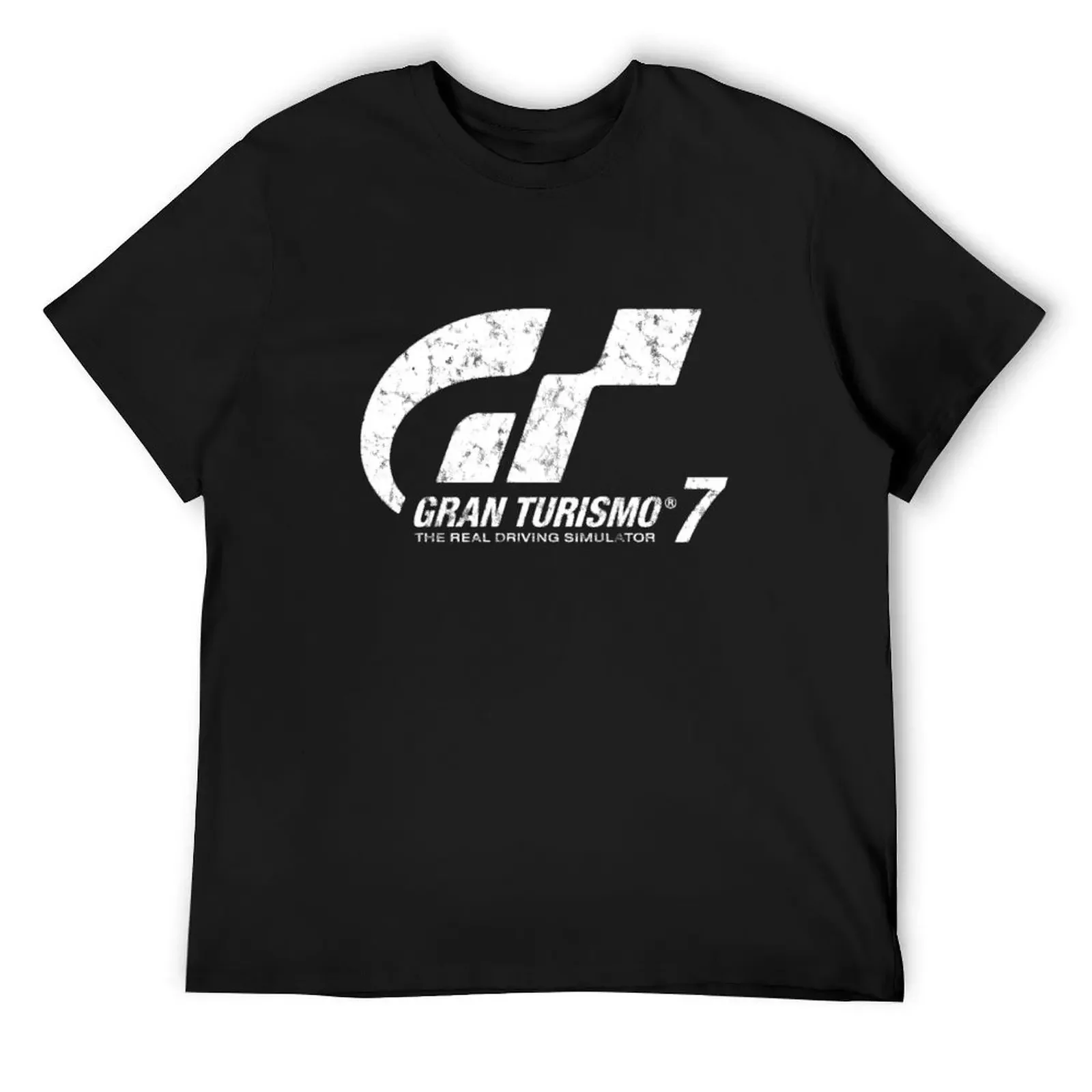 Gran Turismo 7 Distressed Logo T-Shirt designer shirts kawaii clothes men clothings