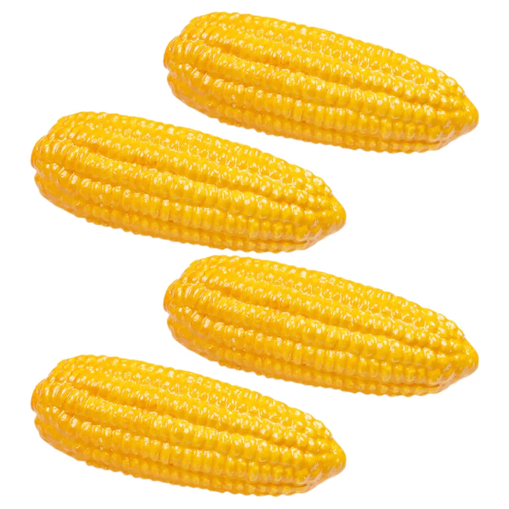 

4 Pcs Simulated Vegetable Model Simulation Corn Models Lifelike Artificial Adornment Fake Foams