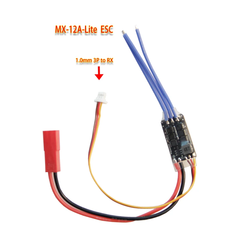 Highly Efficient Lightweight BLS BEC 2S-3S MX-12A-LITE Brushless ESC for Micro Model Aircraft F3P