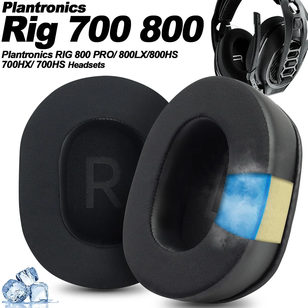 Cuscinetti per auricolari per Plantronics RIG 800 PRO/ 800LX/800HS 700HX/ 700HS cuscinetti di ricambio cuffie paraorecchie memoria