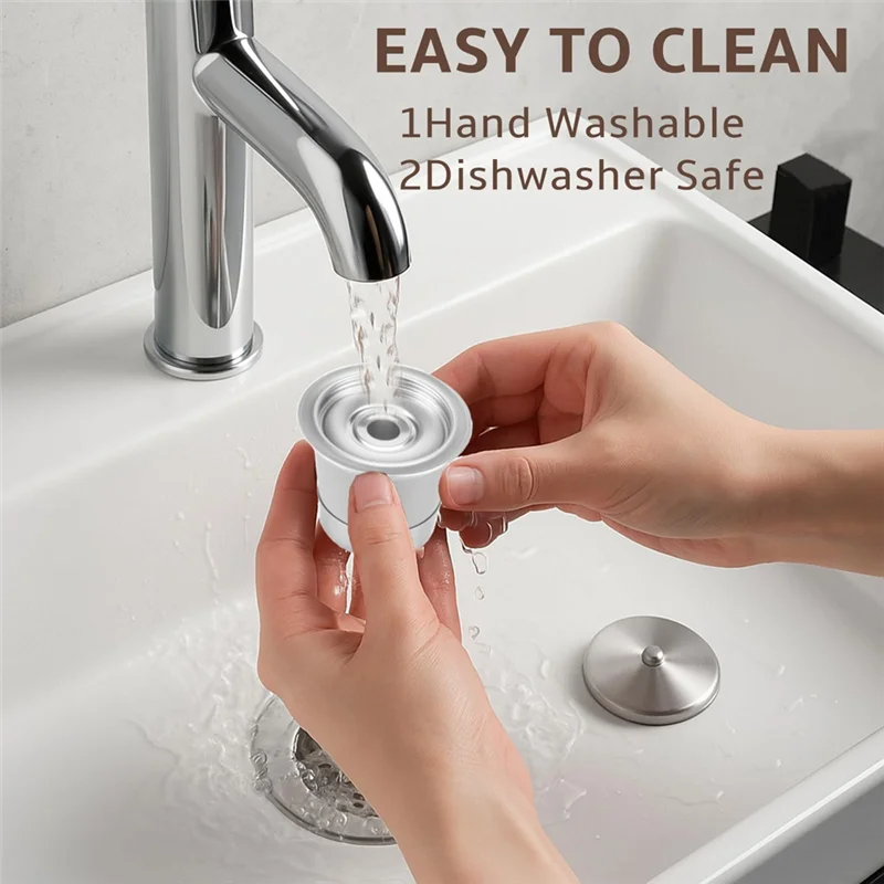 

A07R Reusable K Cups For Ninja Coffee Maker Models PB041/PB051/CFP101, 304 Stainless Steel K Cup Filters Pod