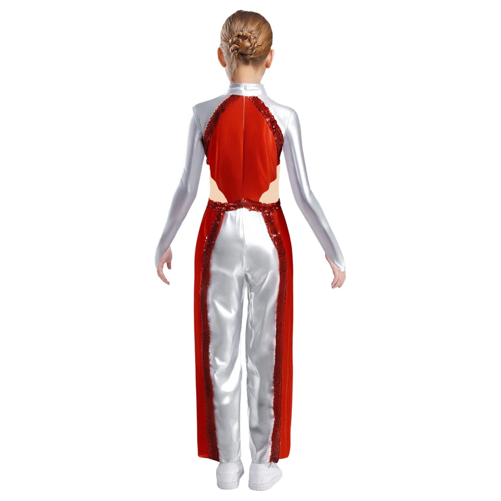 أطفال بنات الجاز أداء الرقص زي لامعة الترتر اللون كتلة معدنية الجمباز بذلة الحديثة المعاصرة Dancewear