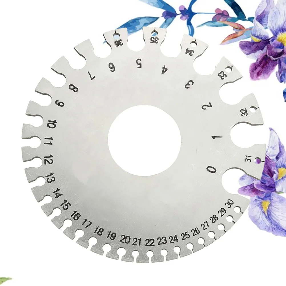 

Round Wire Diameter Gauge Metal Cable Thickness Ruler Wear Resistant Measuring Tool for Engineers Craftsmen Silver