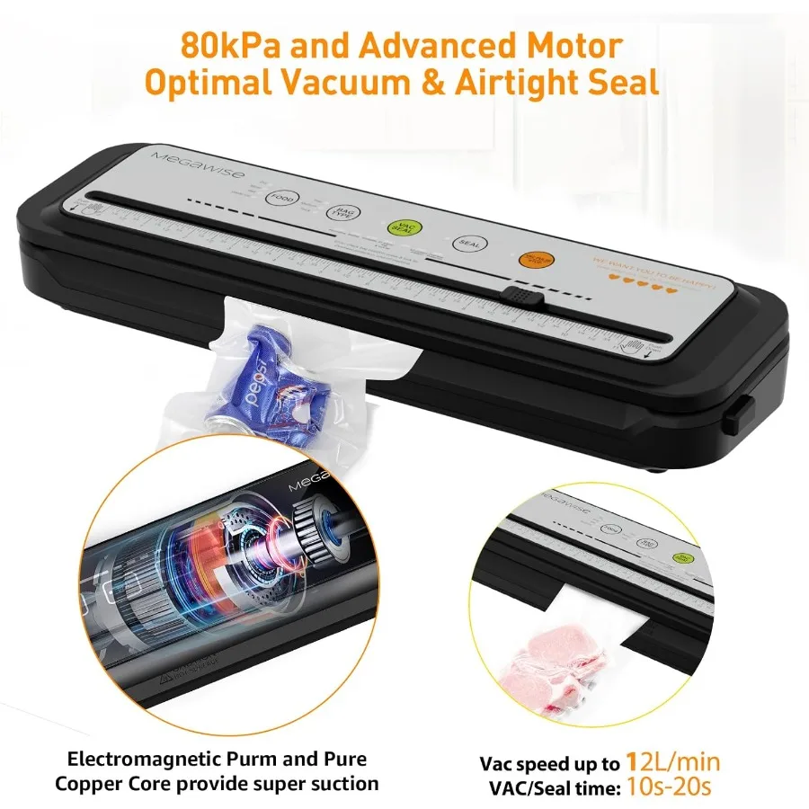 2023 تحديث ماكينة سد الفراغات ماكينة غلق أكياس الطعام مع مجموعة أدوات المبتدئين أوضاع الطعام الرطبة الجافة تصميم مدمج مع 10 أكياس مكنسة Bulitin Cu