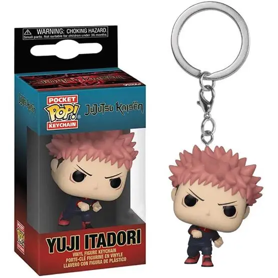 Funko POP Pocket Keychain Jujutsu Kaisen Satoru Gojo Nobara Kugisaki Yuji Itadori Vinyl Dolls Model Toys Pendant Children Gifts