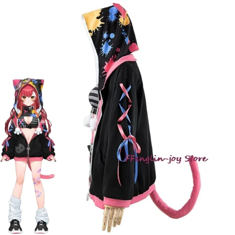 YouTuber VTuber Nekota Tsuna Virtual ESports Project VSPO أزياء تنكرية شعر مستعار مثير امرأة موحدة بدلة حفلات الهالوين كرنفال