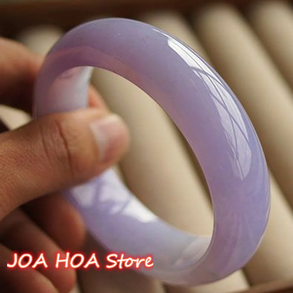 Natural Myanmar Old Pit Jadeite Bangle Jade Class A Ice Glutinous Kind Violet Bracelet Fine Handring Jewelry