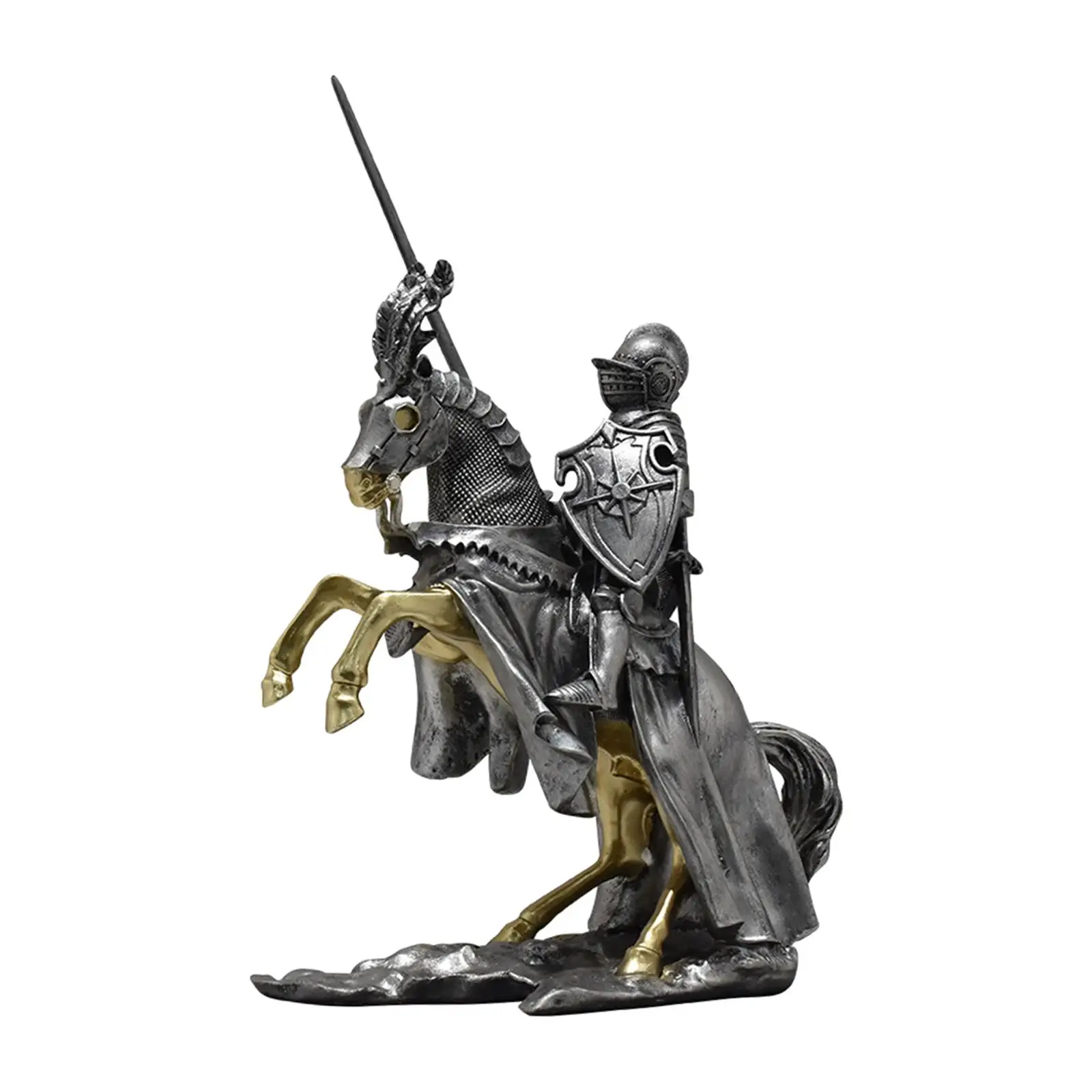 Knight Decoration Statue Home Decor Resin Europe Bookshelf Figurine Warrior Sculpture for Living Room Desktop Shelf Office