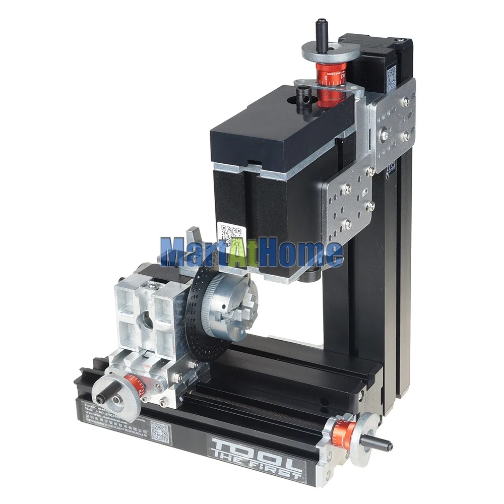 The First Tool 60W High Power Mini Metal Gear Milling Machine Tool TZ10002MZ 12000RPM with Dividing Plate and 3-jaw Chuck