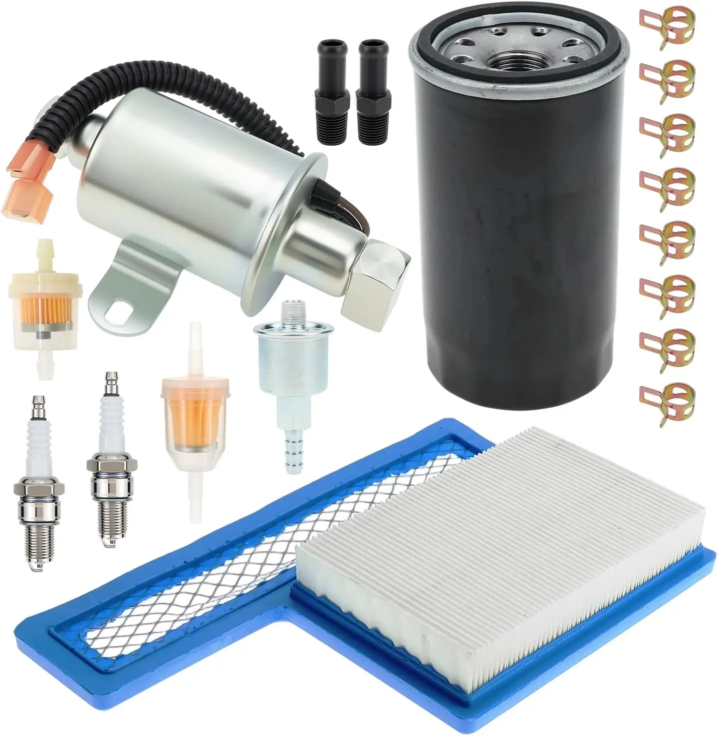 Tune Up Kit 140-3116 Air Filter, 122-0836 Oil Filter & Fuel Filter E11015 Electric Fuel Pump Fit for Onan QG 5500 7000 RV Genera