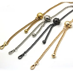 Adjustable Bag Chain - 7mm Replacement Metal Purse Chain 140cm  Shoulder Crossbody Bag Strap Handle with Length Adjustable Ball