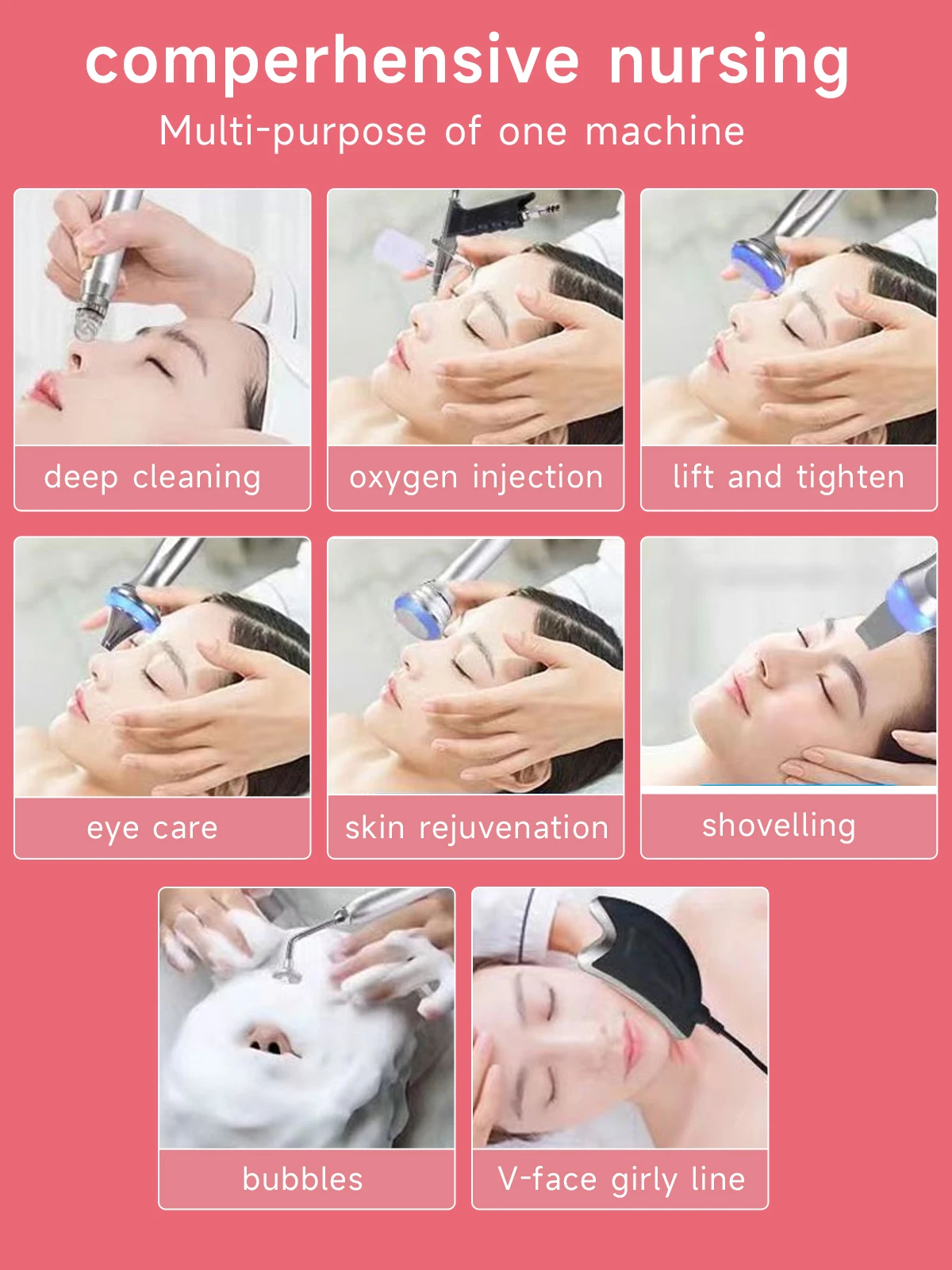 New Arrival 10 In 1 H2O2 Aqua Peeling Lift Skin Bubble Moisturizer Oxygen Facial Machine Skin Care Cleansing Face Device