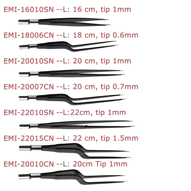 EMI Black Nylon Coated Non-Stick Bipolar Forceps with IEC Socket for Unit Leep Knife