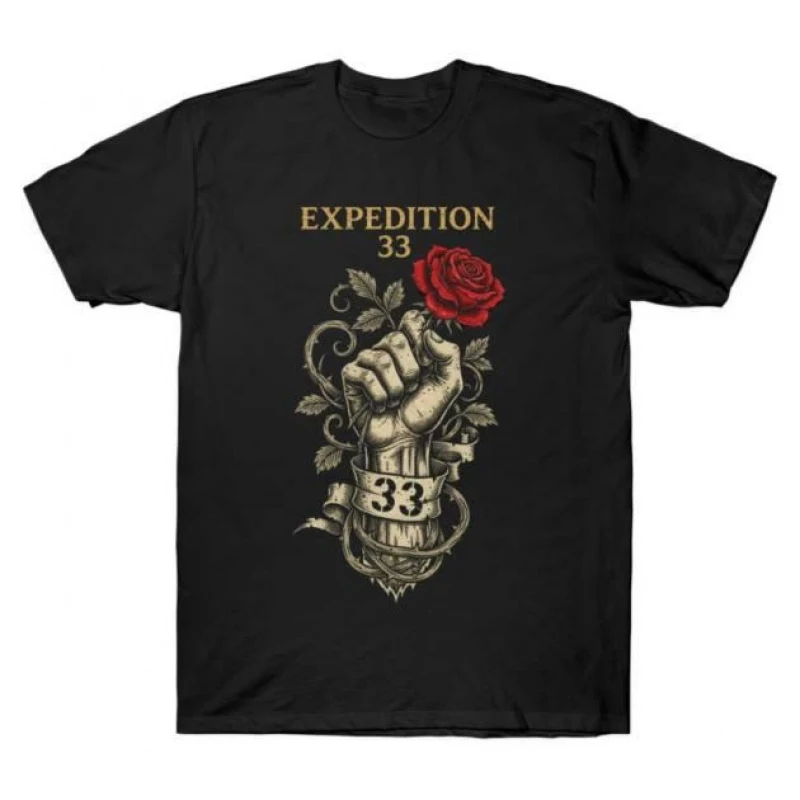 

0427 Clair Obscur Expedition 33 Gift Clothes for RPG gamer 100% cotton printed tee Short Sleeve Graphic T-Shirt All size tops
