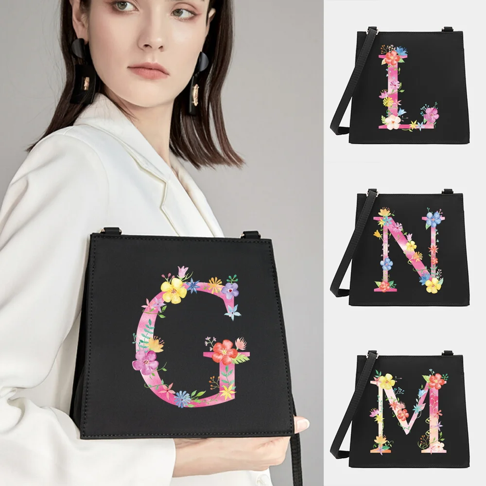 Women Square Bag Shoulder Crossbody Pink Letter Pattern Designer CommuteTote Messenger Commuter Bag Handbag Purse