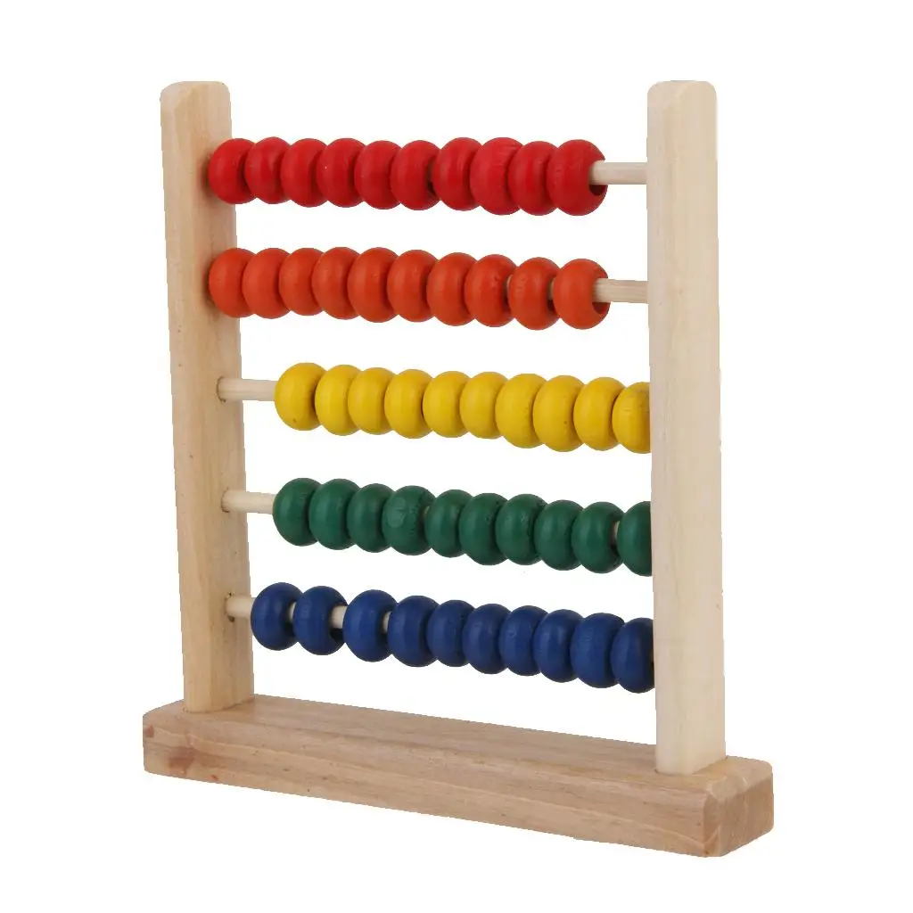 Educational Wooden Bead Abacus for Counting and Math Learning