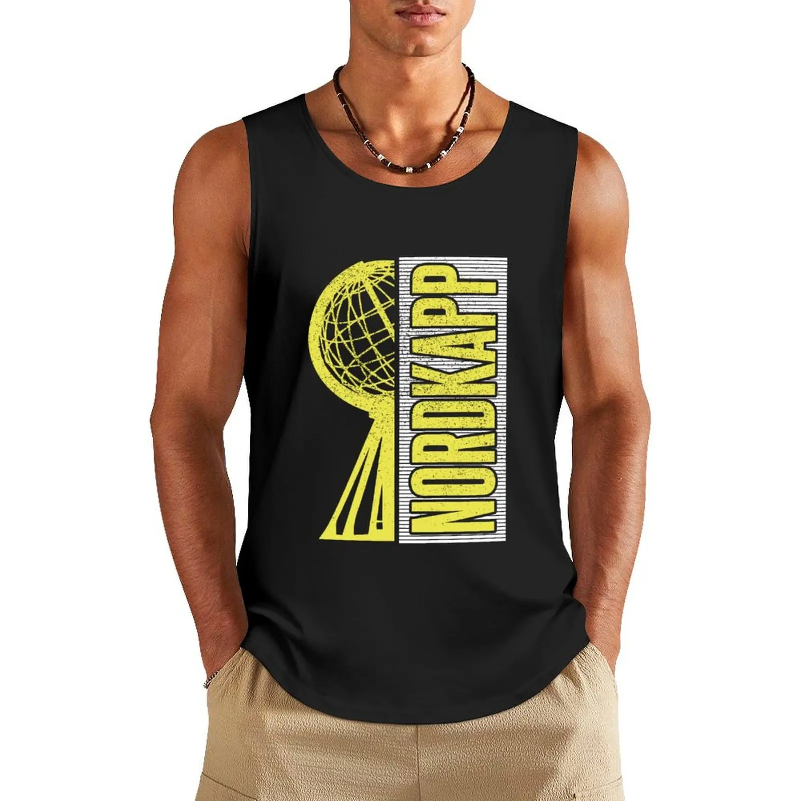 

Nordkapp 71 10 21 N Norway design Tank Top summer sleeveless shirts Men's gym t-shirts