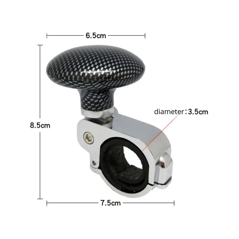New! For Car Steering Wheel Auxiliary Control Knob Ball Booster Steering Wheels durable Anti-slip Stylish Carbon Fiber  ﻿