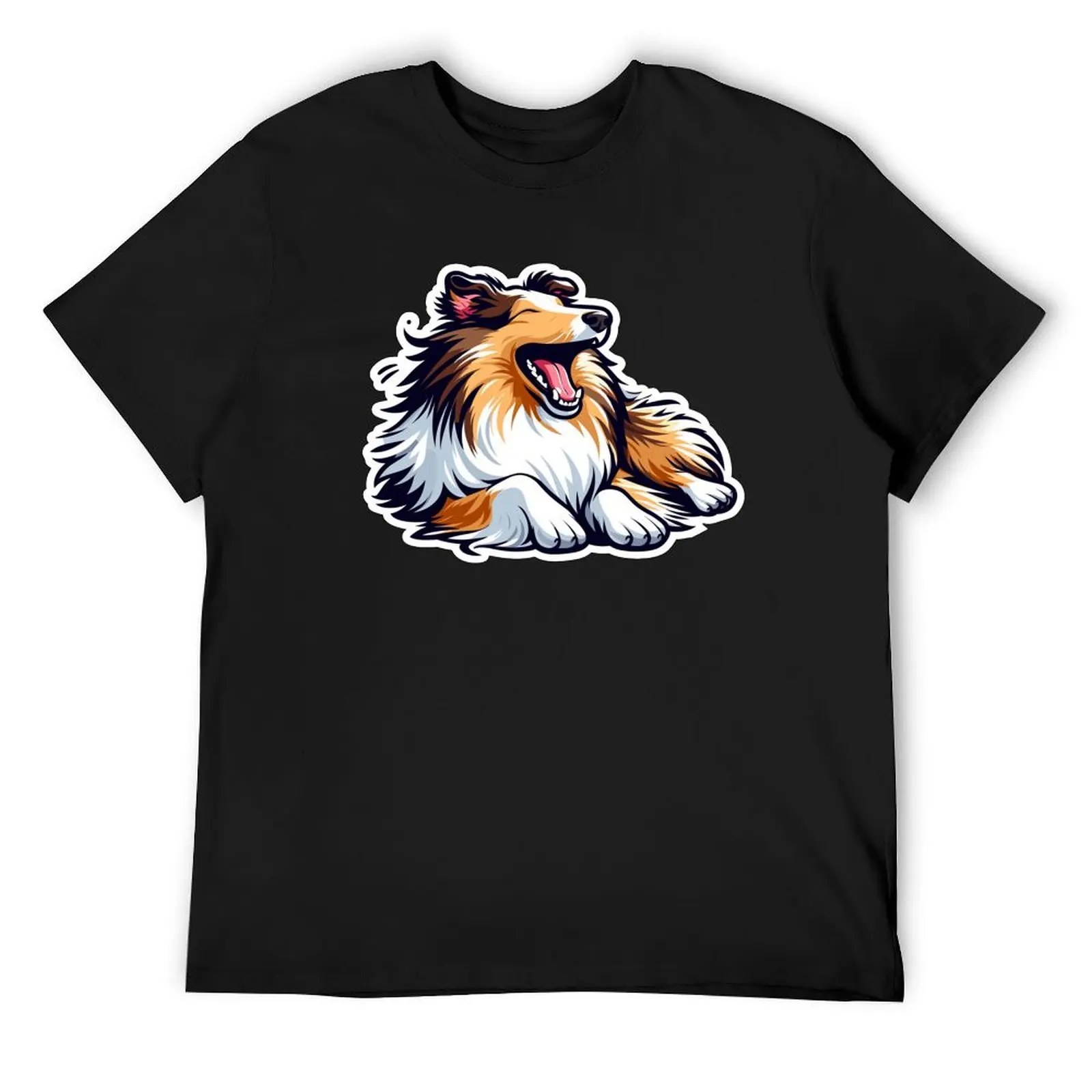 Rough Collie Cute Rough Collie Dog Идея подарка Футболка аниме футболки больших размеров хлопковые мужские футболки хиппи одежда мужская одежда