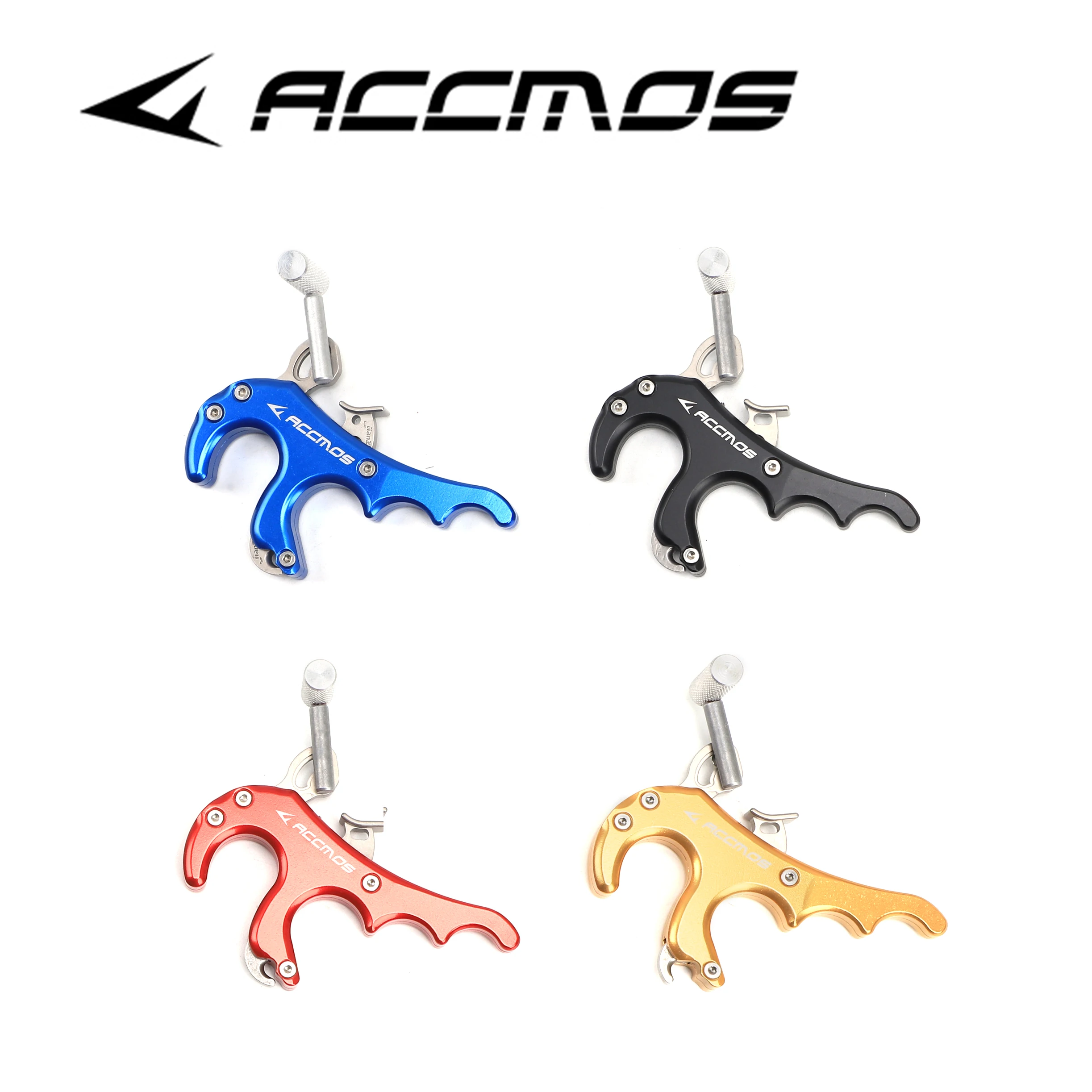 3 Finger and 4 Finger Stainless Steel Release Aid Archery Caliper Release for Compound Bow Archery Arrows and Bow Release