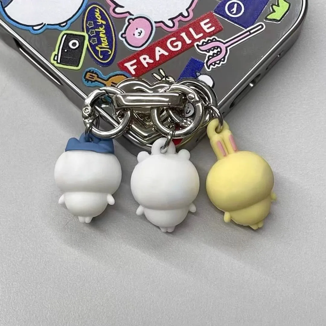 

Cartoon Doll Pendant Hook Sticker Phone Charm Short Chain Mobile Phone Accessories for IPhone for Galaxy