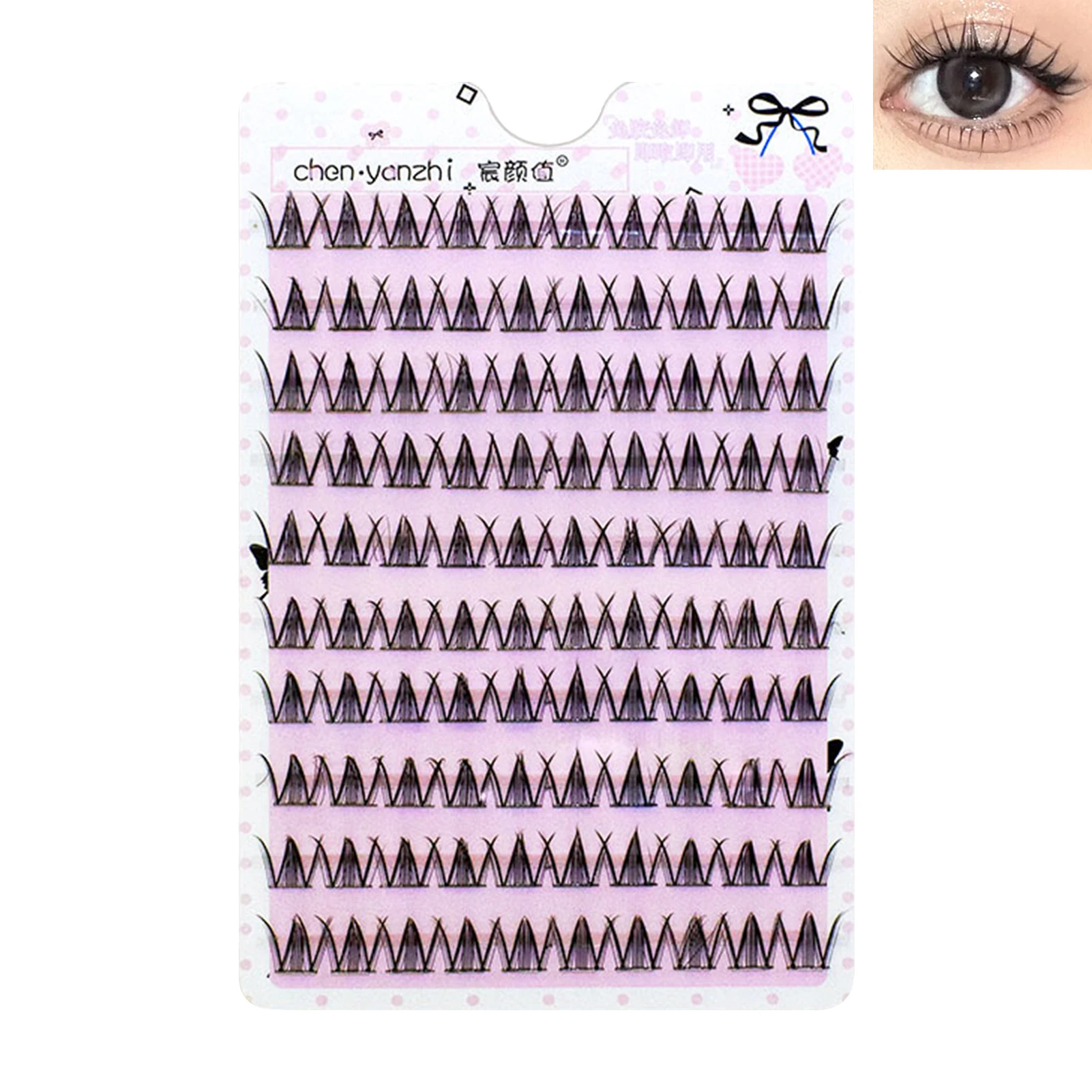 접착제 없는 가짜 속눈썹 10-13mm 혼합 속눈썹 연장 접착제 없음 블랙 C 컬 내추럴 룩 속눈썹 메이크업 대용량 데일리 속눈썹