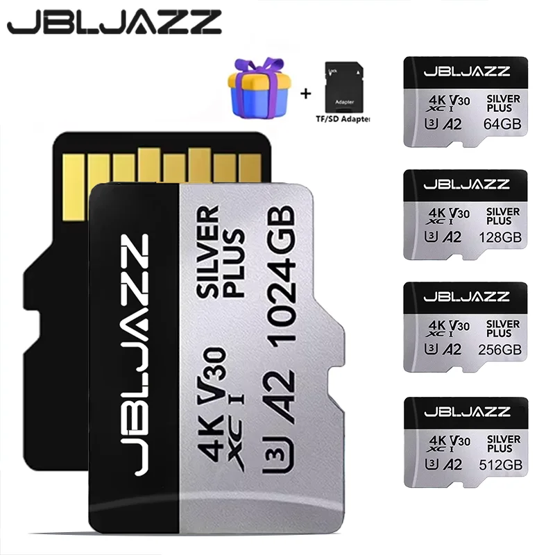 Tarjeta Micro SD/TF UHS-I de Alta Velocidad Extrema de 128GB 256GB 512GB 1TB para Transferencia Rápida de Datos en Teléfono, Cámara, Tableta, PC de Escritorio
