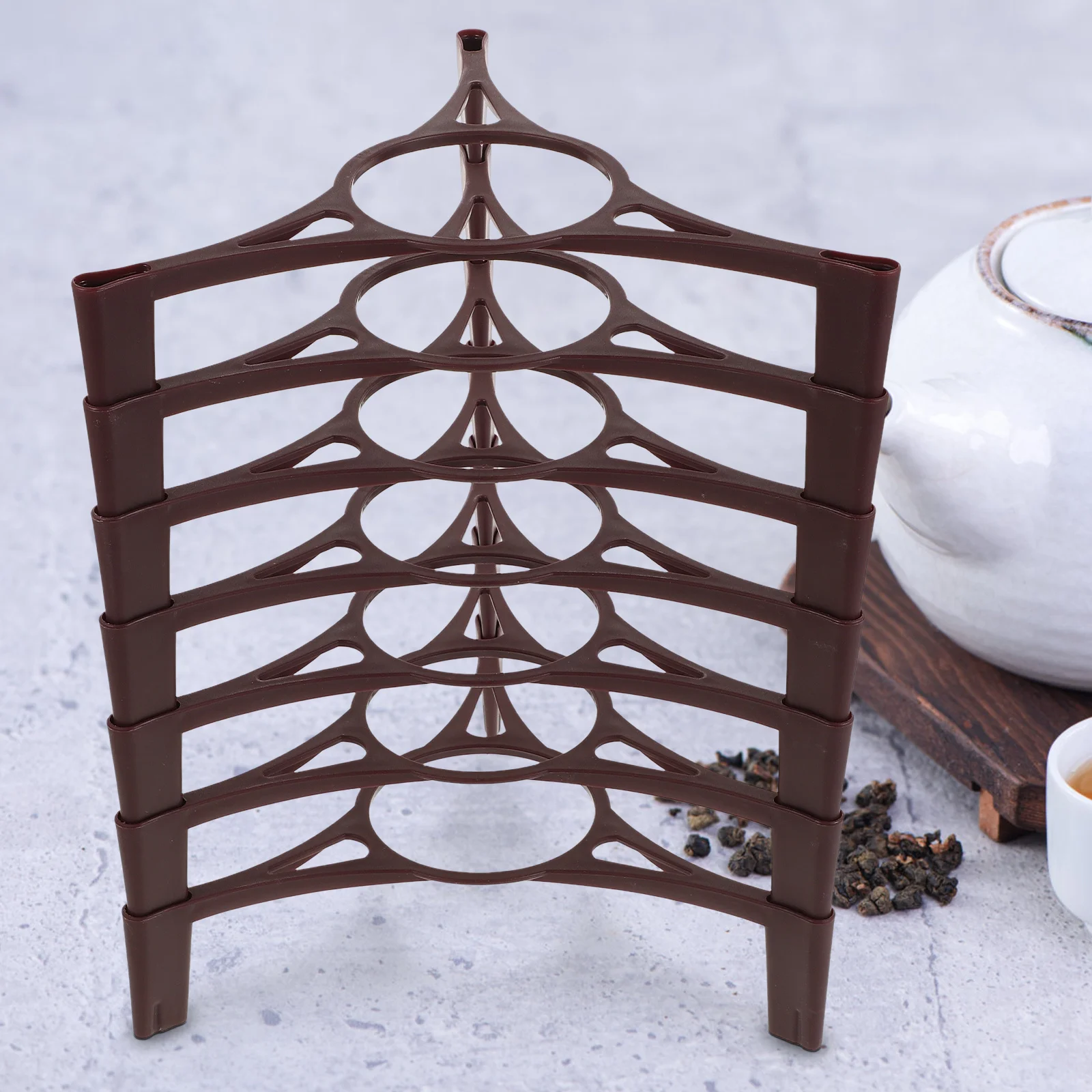 Cake Stand Stabiele Pu'Er Display Houder Plastic Baksteen Rek Thee Baksteen Display Rack Voor Keuken Thee Kamer Decor