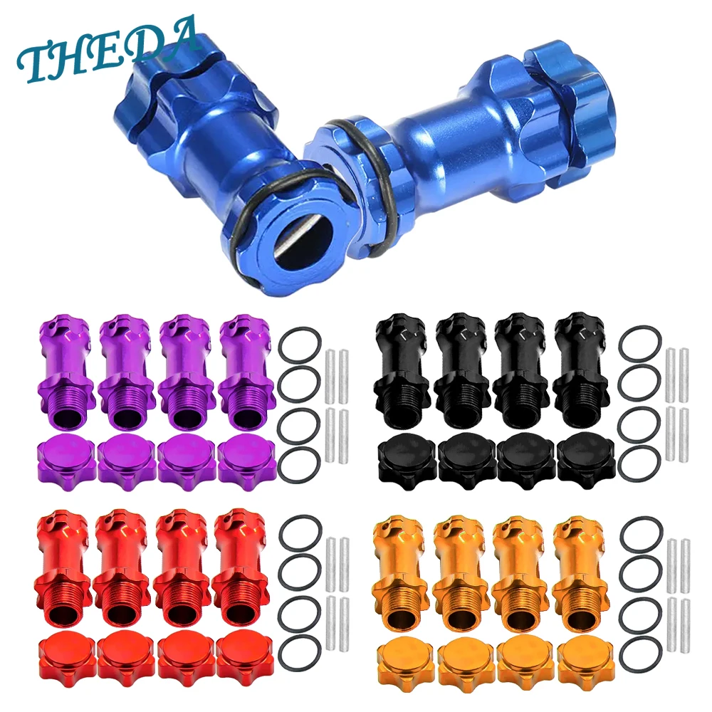 Metals 17mm Wheel Hex 30mm Longer Enhanced Mount Adapter Cover Hub for 1/8 HSP Scale Monster Truck Truggy RC Spare Parts