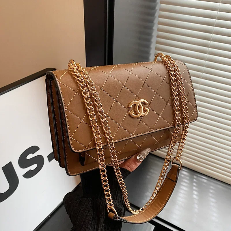 

Bags Cross-border High-end Bag Women's 2025 New Fashion Messenger Bag Foreign Style Rhombus Chain Bag