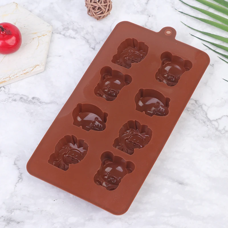 Animal Silicone Mold Hippo Lion Bear Shape Chocolate Soap Cake DIY Kitchenware