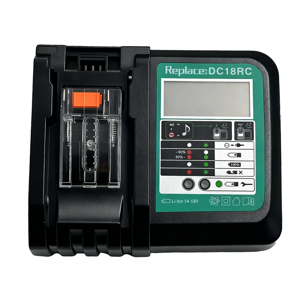 Replacement for Makita 14.4V - 18V Fast Battery Charger DC18RC for Makita Li-ion Battery BL1860 BL1850 3.0 A with LED Display