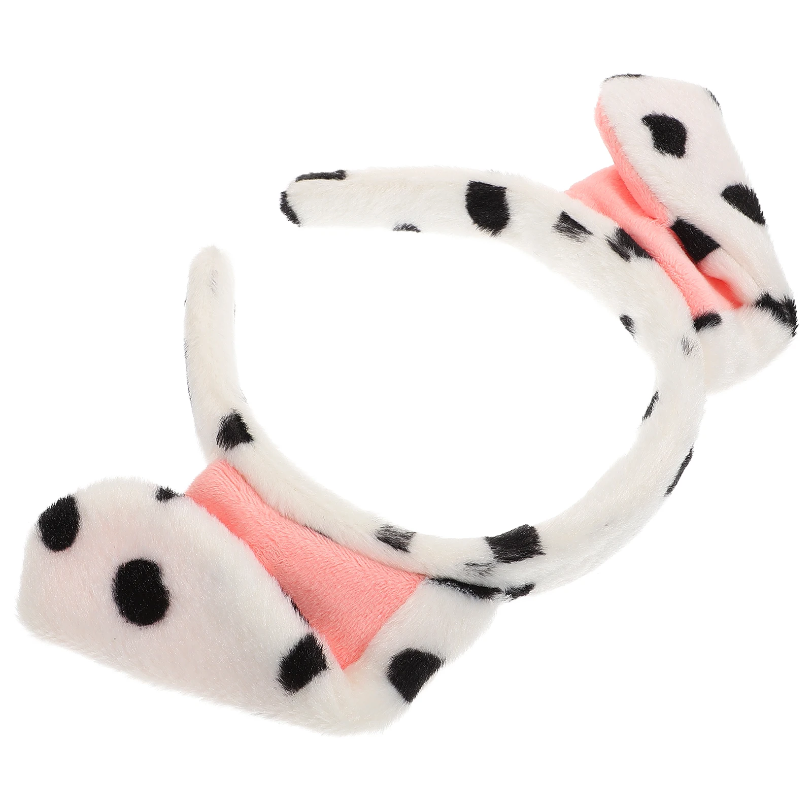 

Cartoon Dog Ears Headband White Kids Costume Dalmatian Ears Hair Hoop Elastic Lightweight Photo Props Bathing