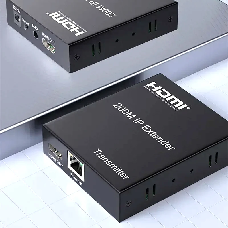

150m HDMI IP Extender 200M HDMI Ethernet Cable Extender Over Cat5e Cat6 Network Cable Transmitter and Receiver Video Converter