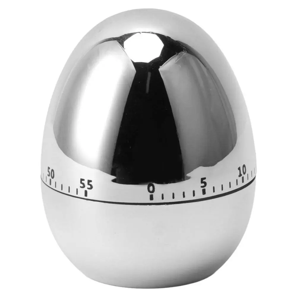Egg Model Mechanical Timer Manual ABS Cooking Alarm Clock Gold/Silver Round Shape Kitchen Countdown Timer Exam Countdown