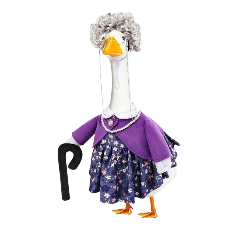  Themed Geese Statue Attire Costume With Grandpa/Grandma Styles Hat And Accessories