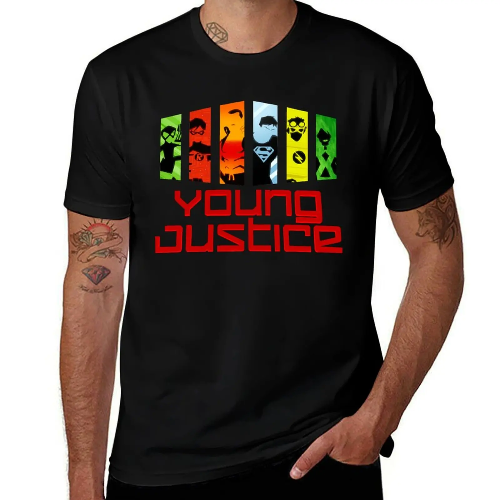 Young Justice T-Shirt t shirt man cotton t shirts for man graphic vintage printed t shirts for man T-shirt