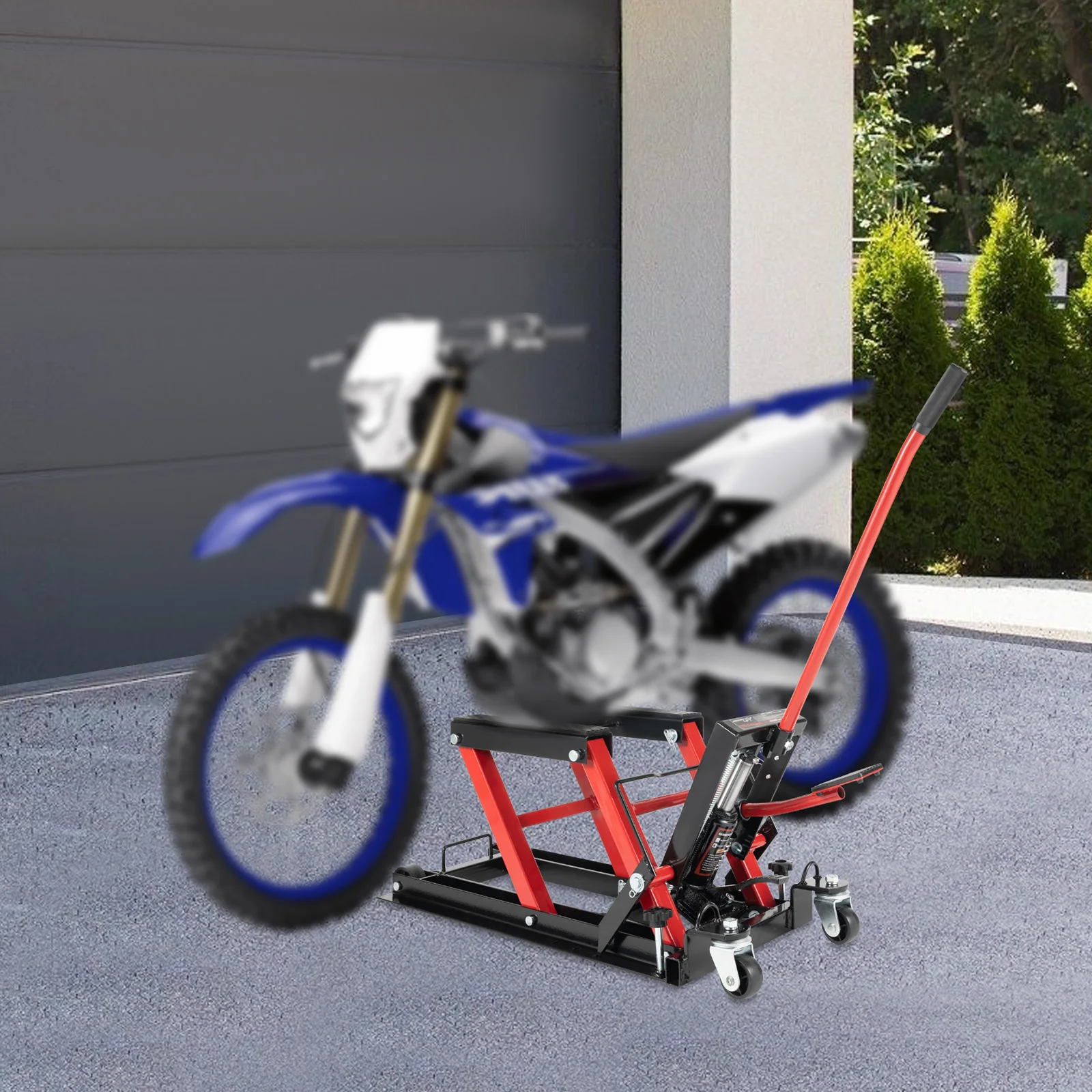 Motorrad-Hydraulikhebebühne für die Durchführung von Motorradreparatur- und Wartungsarbeiten, Motorrad-Reparaturrahmen, 680 kg maximale Tragfähigkeit – Detail 5