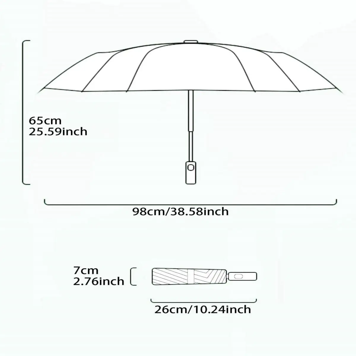 Double-layer Folding Sun Umbrella High-grade Sun Protection Umbrella Colored Glue Anti-ultraviolet Dual-use in Sunny and Rainy D