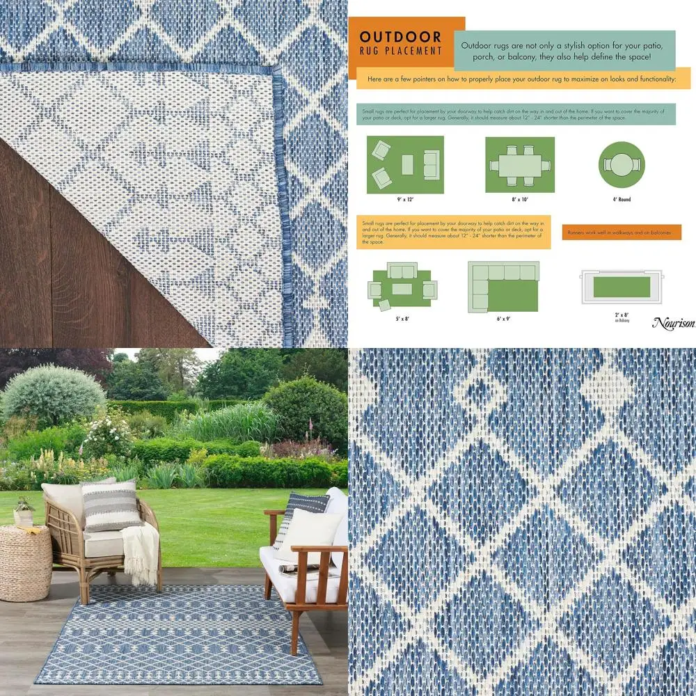 

Коврик Positano Navy Blue 6x9 — низкий уход, без выпадения, подходит для спальни, гостиной, столовой, кухни