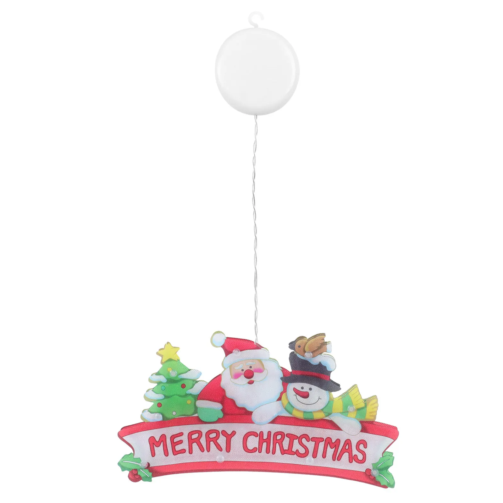 1 pièces lumière de noël ventouse lampe LED noël suspendus fenêtre décor fête vitrine pendentif atmosphère aménagement éclairage